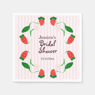 Servilleta De Papel Arte Nuevo Rosa Baño Nupcial de Fresa