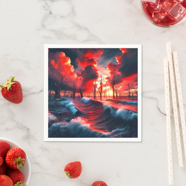 Servilleta De Papel Arte oceánico (In situ)