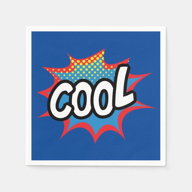 Servilleta De Papel Arte pop de Guay de moda azul (Anverso)