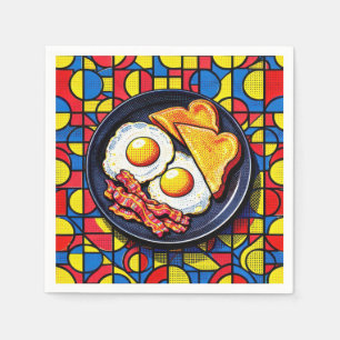 Servilleta De Papel Arte Pop del Desayuno
