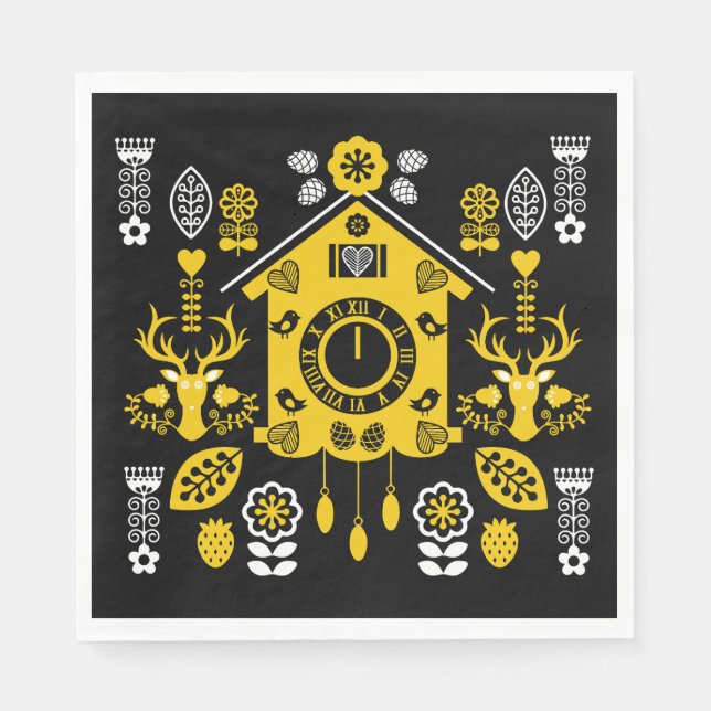 Servilleta De Papel Arte popular alemán Bauernmalerei (Anverso)