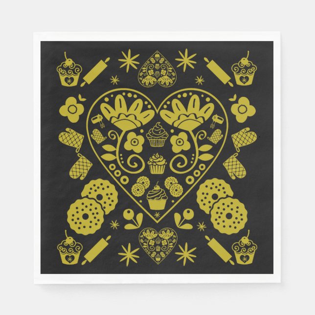 Servilleta De Papel Arte popular para hacer pasteles (Anverso)