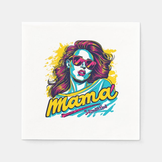 Servilleta De Papel Arte Retro Mama Pop Personalizado (12) (Anverso)