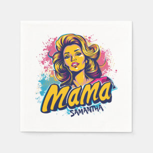 Servilleta De Papel Arte Retro Mama Pop Personalizado (14)