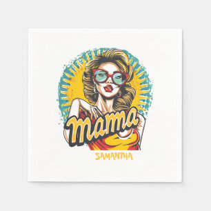 Servilleta De Papel Arte Retro Mama Pop Personalizado (17)