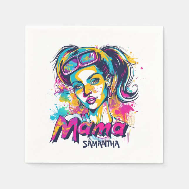 Servilleta De Papel Arte Retro Mama Pop Personalizado (18) (Anverso)