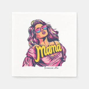 Servilleta De Papel Arte Retro Mama Pop Personalizado (6)