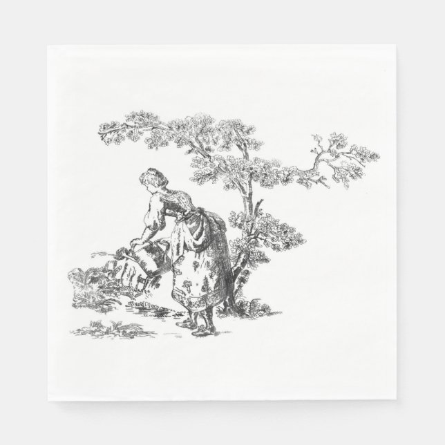 Servilleta De Papel Arte rural antiguo (Anverso)