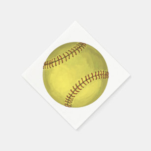 Servilleta De Papel Arte Softball pintado