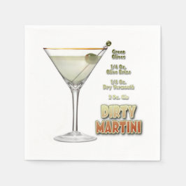 Servilleta De Papel Arte sucio de Martini Cocktail