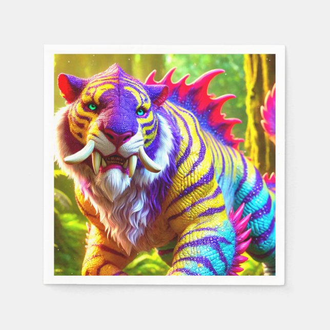 Servilleta De Papel Arte tigre (Anverso)