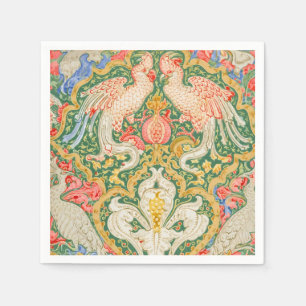 Servilleta De Papel Arte vintage de cacatúa y pavo real de Walter Cran