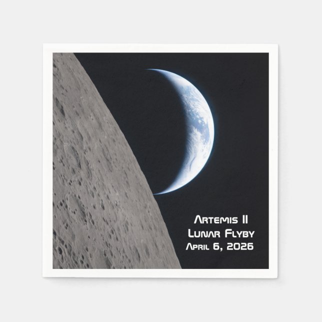 Servilleta De Papel Artemis II Lunar Flyby (Anverso)