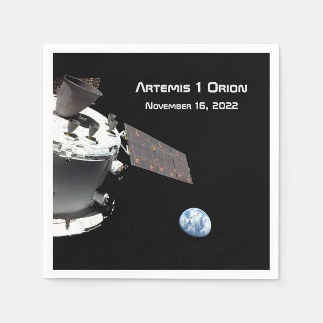 Servilleta De Papel Artemis Orion Spacecraft Blue Marble (Anverso)