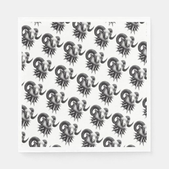 Servilleta De Papel artes oscuras servilletas gótica de cabra por miss (Anverso)