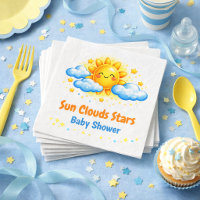 Artesanías para baby shower con cielo azul