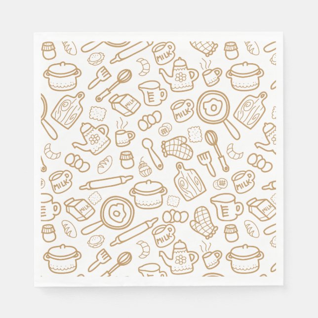 Servilleta De Papel Artículos de cocina Marrón blanco (Anverso)