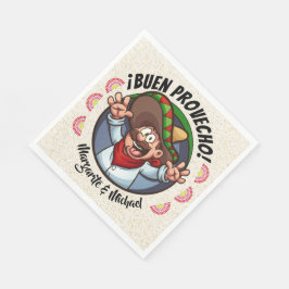 Servilleta De Papel Artículos de Papel para Fiesta Buen Provecho con T