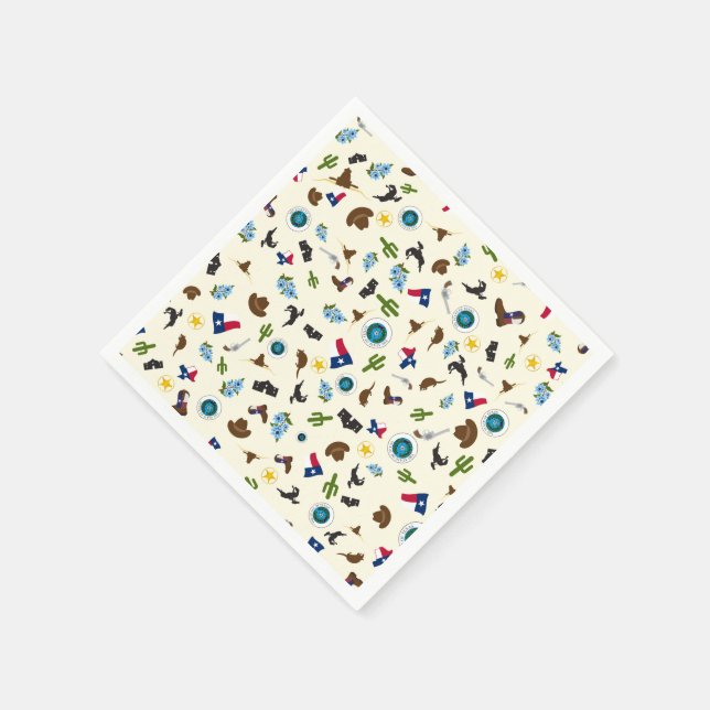 Servilleta De Papel Artículos famosos de Texas - el estado solitario d (Borde)