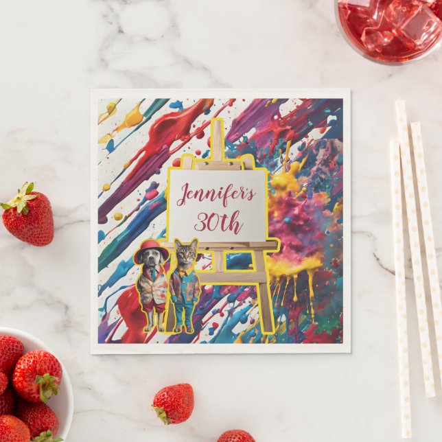 Servilleta De Papel Artista de pintura de accesorios para Sip y Paint  (In situ)