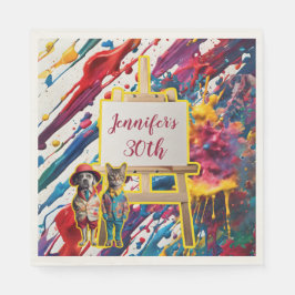 Servilleta De Papel Artista de pintura de accesorios para Sip y Paint 