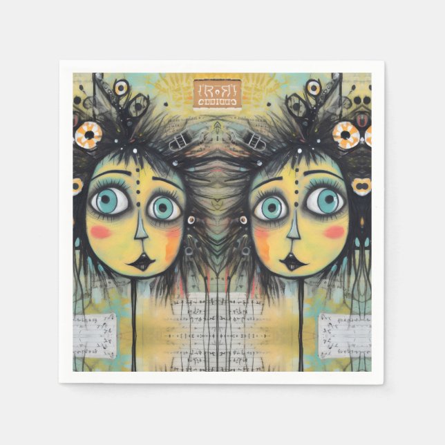 Servilleta De Papel ArtLady 12 Encantadora y angustiada (Anverso)