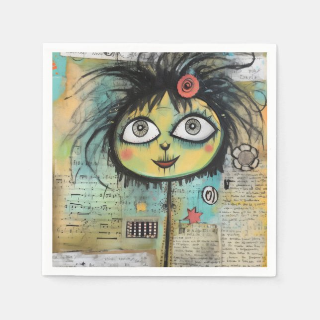 Servilleta De Papel ArtLady 4 Encantador y afligido (Anverso)