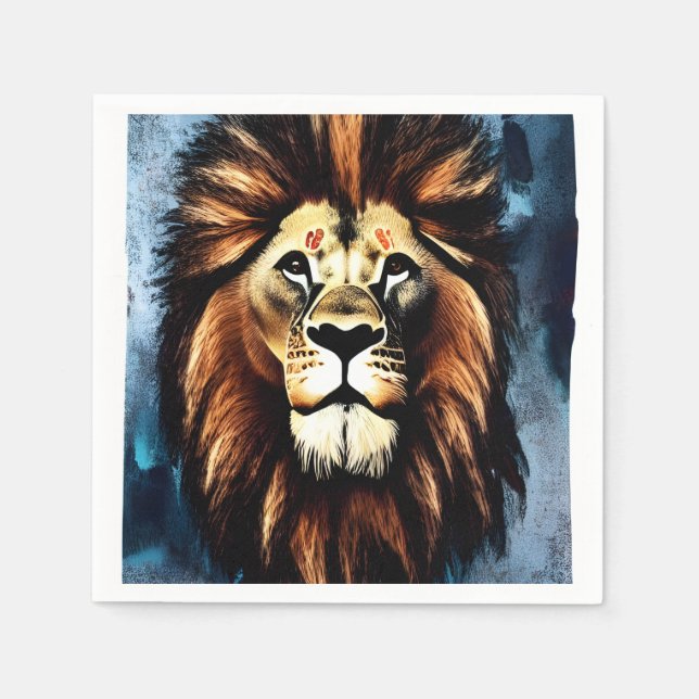 Servilleta De Papel Artsy Wild African Lion (Anverso)