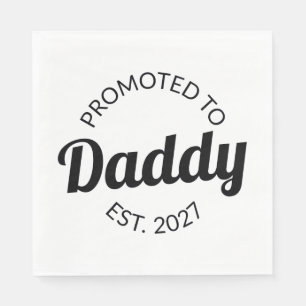 Servilleta De Papel Ascendido a Papá Desde 2027 Nuevo Papá Baby Shower