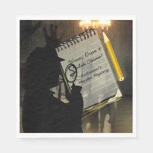 Servilleta De Papel Asesinato Misterio Fiesta Napkins Personalizado