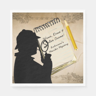 Servilleta De Papel Asesinato Misterio Fiesta Napkins Personalizado 2