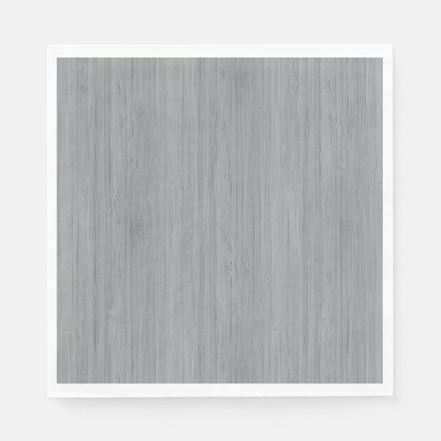 Servilleta De Papel Ash Gray Bamboo Wood Grain Look (Anverso)