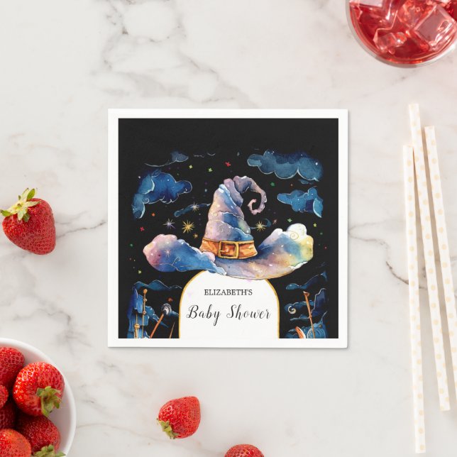 Servilleta De Papel Asistente sencillo editable Baby Shower Gorra (In situ)