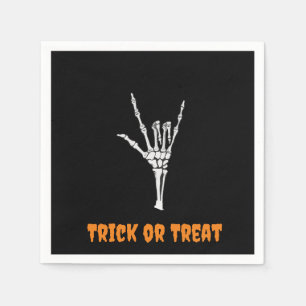 Servilleta De Papel ASL Skeleton ILY Hand - Trick o Trek!