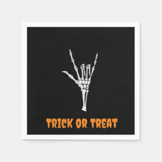 Servilleta De Papel ASL Skeleton ILY Hand - Trick o Trek!