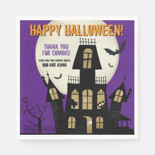Servilleta De Papel Asombrosa Halloween atormentada Casa Flying Bats P