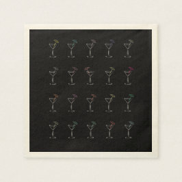 Servilleta De Papel Asombrosas gafas Guay Neon Martini