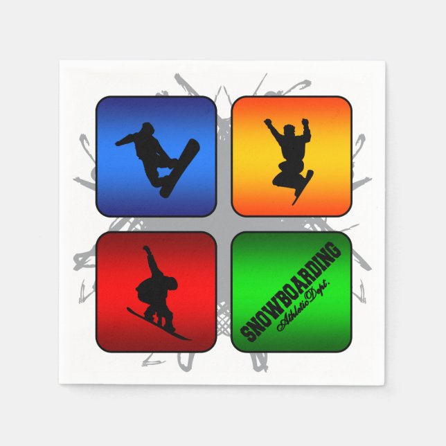 Servilleta De Papel Asombroso Snowboard Estilo urbano (Anverso)