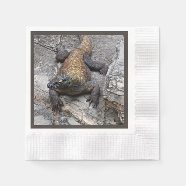 Servilleta De Papel Aspecto natural del dragón de Komodo (Anverso)