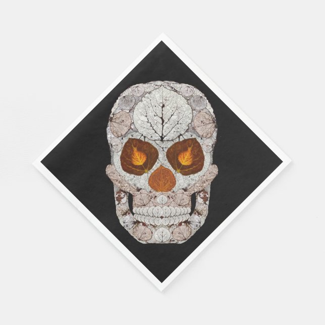 Servilleta De Papel Aspen Leaf Skull 11 (Esquina)