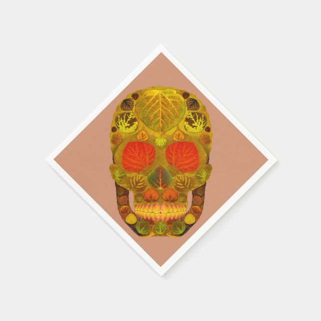 Servilleta De Papel Aspen Leaf Skull 12 (Borde)