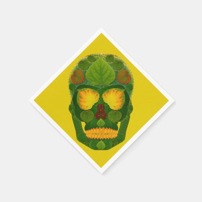 Servilleta De Papel Aspen Leaf Skull 9 (Borde)