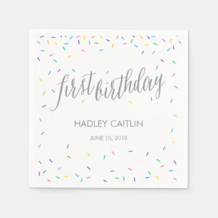 Servilleta De Papel Asperje las 1ras servilletas del cumpleaños del