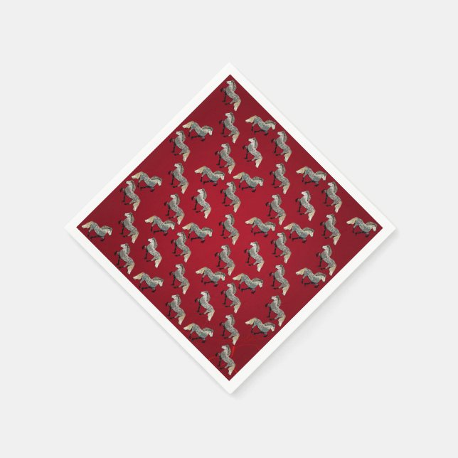 Servilleta De Papel Astrid de rojo (Borde)
