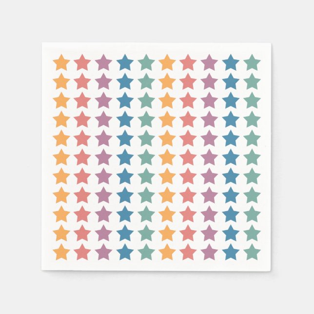 Servilleta De Papel Astrología, estrellas retro (Anverso)