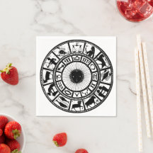 Astrología vintage Rueda Zodiac