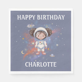 Servilleta De Papel Astronaut Outer Space Girl Birthday