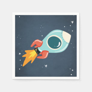 Servilleta De Papel Astronauta Astronauta con toallas de cumpleaños en