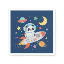 astronauta azul y naranja Panda