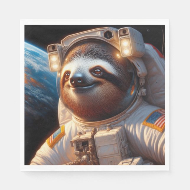 Servilleta De Papel Astronauta de Sloth (Anverso)